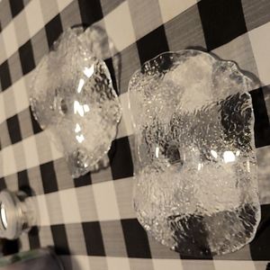 Pukeberg Scandinavian art glass candle holders